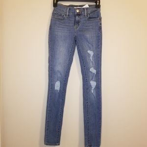 LEVI'S Faded Distressed Denim Skinny Jeans